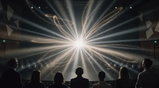 Onde lumineuse symbolisant la multiplication de la portée médiatique d'un événement professionnel